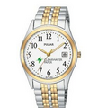 Pulsar Men's Dress Collection Two-tone Bracelet Watch w/ Arabic Numbers by Pedre